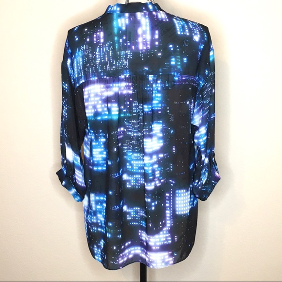 NWT Milly Katalina City Scape Blouse sz 8 - Picture 6 of 12